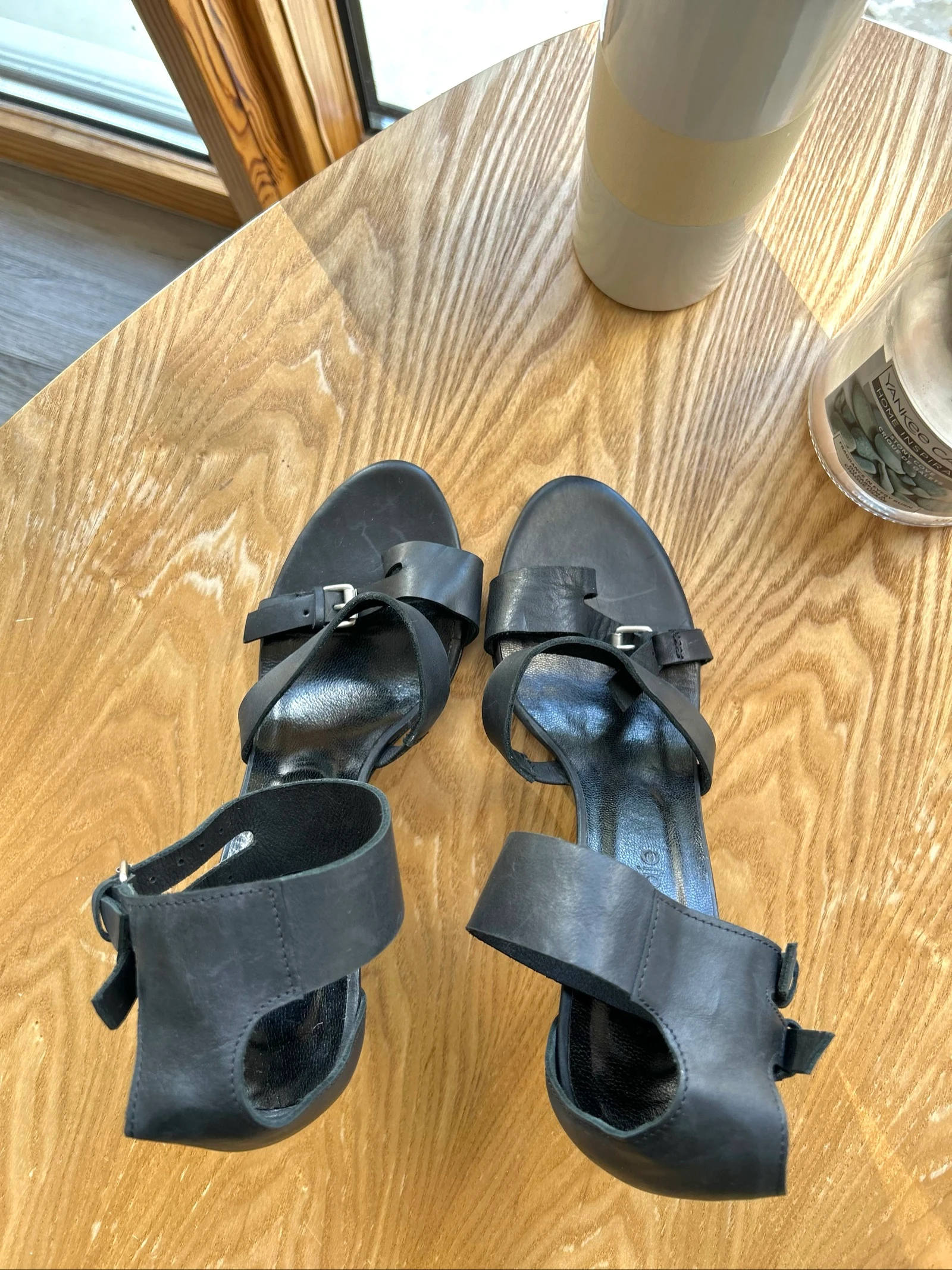 Sandales à talons en cuir noir Pointure 40 Maje  – photo 10